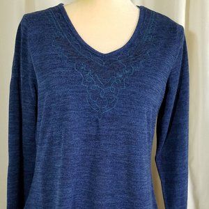 Karen Brooks Ladies Pullover Sweater, Blue, Medium